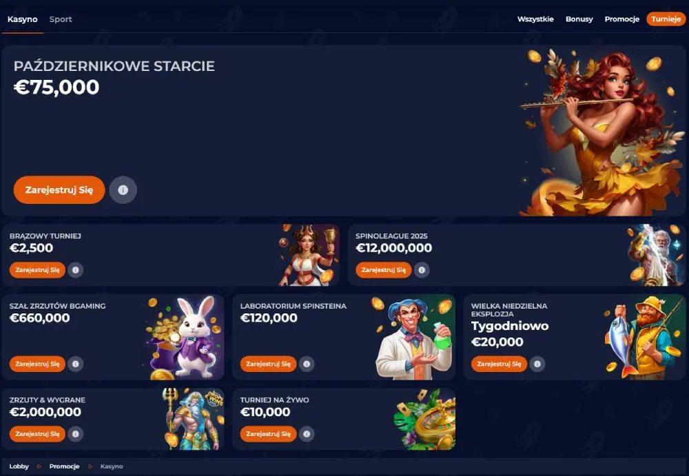 Bonusy i gry w Nine Casino